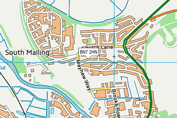 BN7 2HN map - OS VectorMap District (Ordnance Survey)