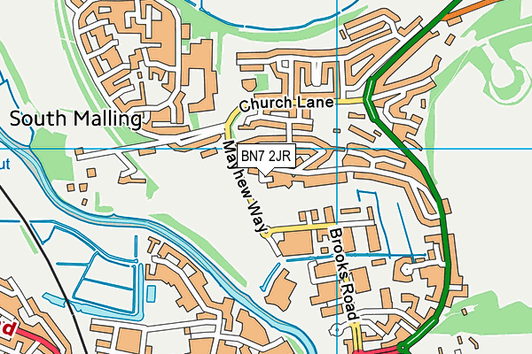 BN7 2JR map - OS VectorMap District (Ordnance Survey)
