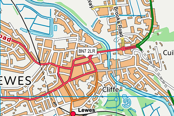 BN7 2LR map - OS VectorMap District (Ordnance Survey)