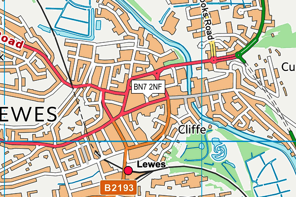BN7 2NF map - OS VectorMap District (Ordnance Survey) BN7 2NF map - OS VectorMap District (Ordnance Survey)