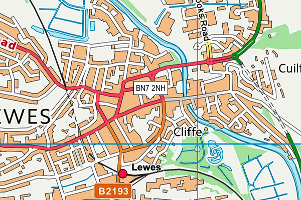 BN7 2NH map - OS VectorMap District (Ordnance Survey) BN7 2NH map - OS VectorMap District (Ordnance Survey)