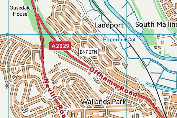 BN7 2TN map - OS VectorMap District (Ordnance Survey) BN7 2TN map - OS VectorMap District (Ordnance Survey)