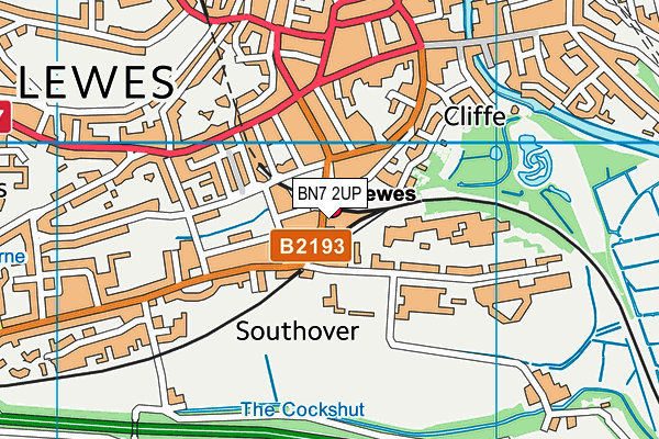 BN7 2UP map - OS VectorMap District (Ordnance Survey) BN7 2UP map - OS VectorMap District (Ordnance Survey)