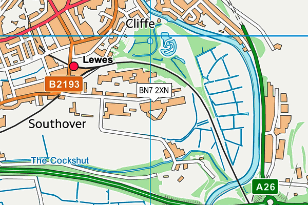 BN7 2XN map - OS VectorMap District (Ordnance Survey) BN7 2XN map - OS VectorMap District (Ordnance Survey)