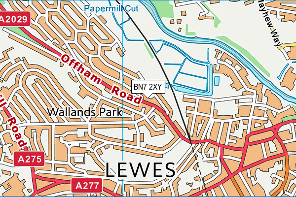 BN7 2XY map - OS VectorMap District (Ordnance Survey) BN7 2XY map - OS VectorMap District (Ordnance Survey)