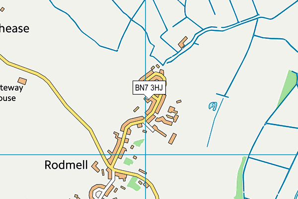 BN7 3HJ map - OS VectorMap District (Ordnance Survey) BN7 3HJ map - OS VectorMap District (Ordnance Survey)