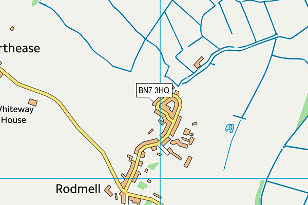 BN7 3HQ map - OS VectorMap District (Ordnance Survey)