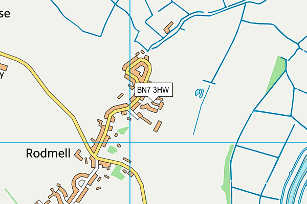 BN7 3HW map - OS VectorMap District (Ordnance Survey) BN7 3HW map - OS VectorMap District (Ordnance Survey)
