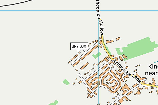 BN7 3JX map - OS VectorMap District (Ordnance Survey) BN7 3JX map - OS VectorMap District (Ordnance Survey)