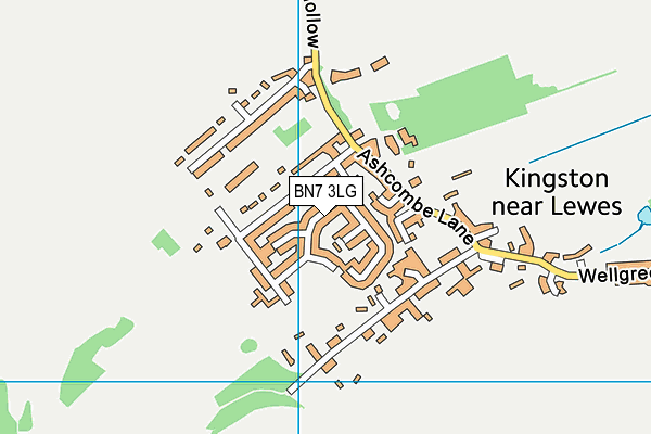 BN7 3LG map - OS VectorMap District (Ordnance Survey) BN7 3LG map - OS VectorMap District (Ordnance Survey)