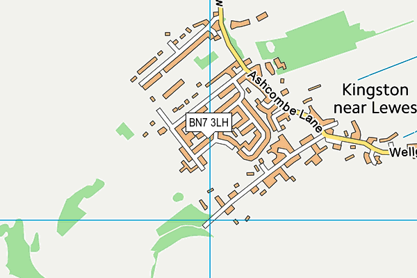 BN7 3LH map - OS VectorMap District (Ordnance Survey) BN7 3LH map - OS VectorMap District (Ordnance Survey)