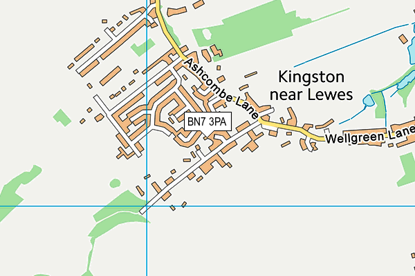 BN7 3PA map - OS VectorMap District (Ordnance Survey)