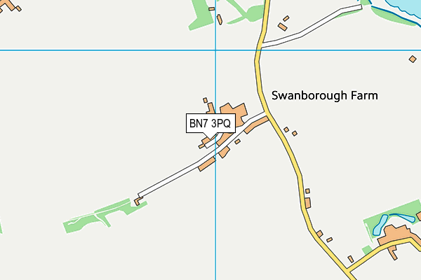BN7 3PQ map - OS VectorMap District (Ordnance Survey)