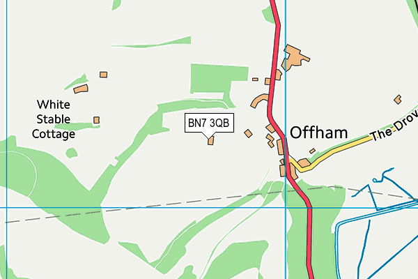BN7 3QB map - OS VectorMap District (Ordnance Survey) BN7 3QB map - OS VectorMap District (Ordnance Survey)