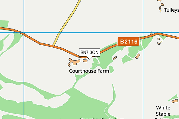 BN7 3QN map - OS VectorMap District (Ordnance Survey) BN7 3QN map - OS VectorMap District (Ordnance Survey)
