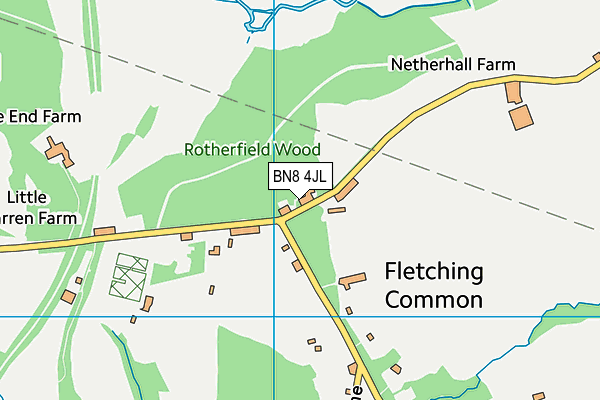 BN8 4JL map - OS VectorMap District (Ordnance Survey) BN8 4JL map - OS VectorMap District (Ordnance Survey)
