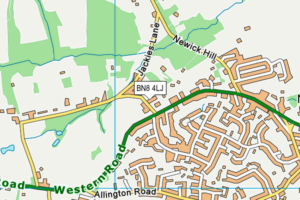 BN8 4LJ map - OS VectorMap District (Ordnance Survey)