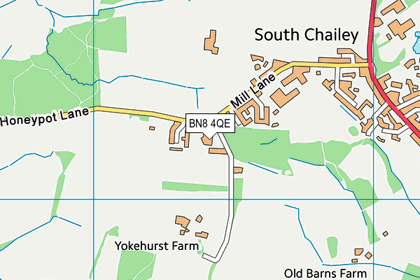 BN8 4QE map - OS VectorMap District (Ordnance Survey) BN8 4QE map - OS VectorMap District (Ordnance Survey)