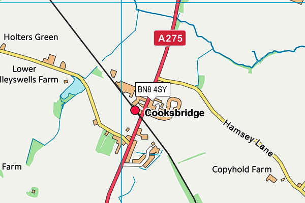 BN8 4SY map - OS VectorMap District (Ordnance Survey) BN8 4SY map - OS VectorMap District (Ordnance Survey)