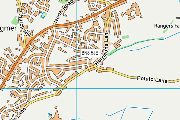 BN8 5JE map - OS VectorMap District (Ordnance Survey) BN8 5JE map - OS VectorMap District (Ordnance Survey)