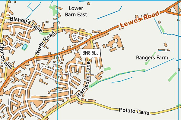 BN8 5LJ map - OS VectorMap District (Ordnance Survey)