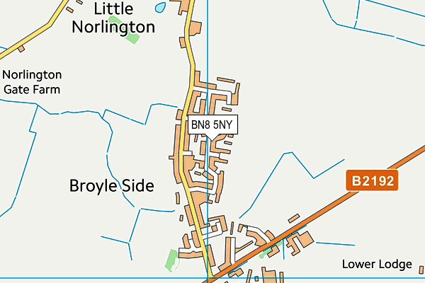BN8 5NY map - OS VectorMap District (Ordnance Survey) BN8 5NY map - OS VectorMap District (Ordnance Survey)