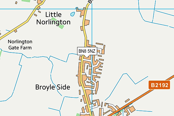 BN8 5NZ map - OS VectorMap District (Ordnance Survey)