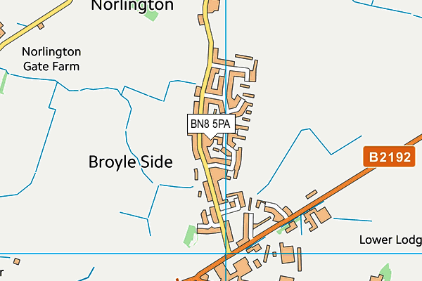 BN8 5PA map - OS VectorMap District (Ordnance Survey) BN8 5PA map - OS VectorMap District (Ordnance Survey)