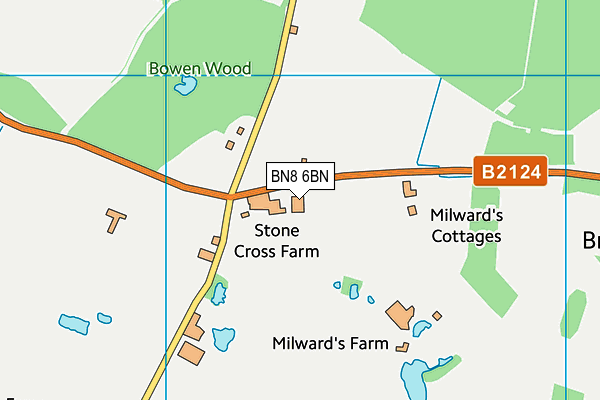 BN8 6BN map - OS VectorMap District (Ordnance Survey)