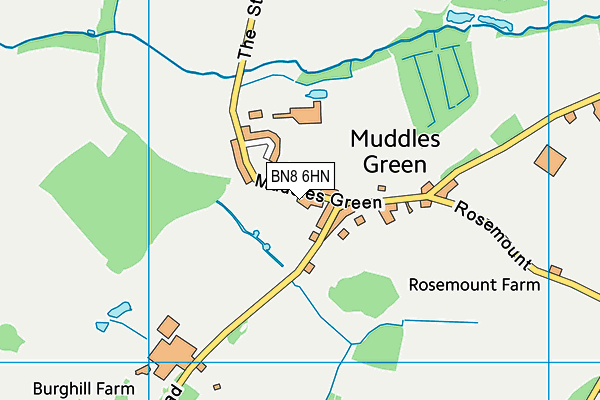 BN8 6HN map - OS VectorMap District (Ordnance Survey) BN8 6HN map - OS VectorMap District (Ordnance Survey)