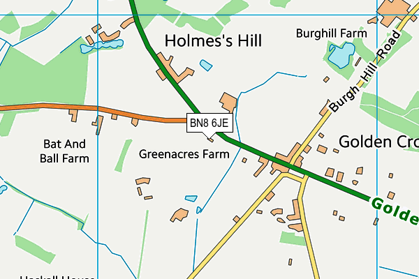 BN8 6JE map - OS VectorMap District (Ordnance Survey)