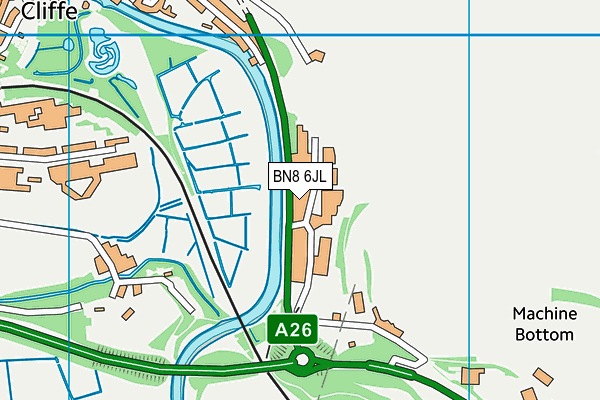 BN8 6JL map - OS VectorMap District (Ordnance Survey) BN8 6JL map - OS VectorMap District (Ordnance Survey)