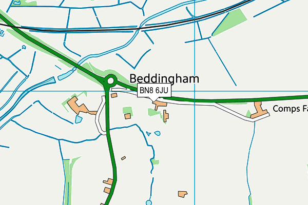 BN8 6JU map - OS VectorMap District (Ordnance Survey)
