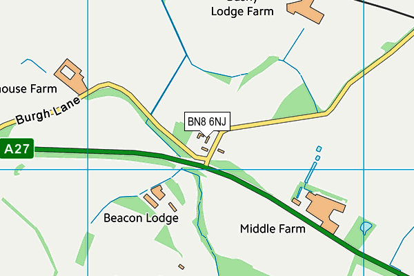 BN8 6NJ map - OS VectorMap District (Ordnance Survey)