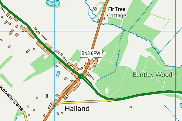BN8 6PW map - OS VectorMap District (Ordnance Survey) BN8 6PW map - OS VectorMap District (Ordnance Survey)