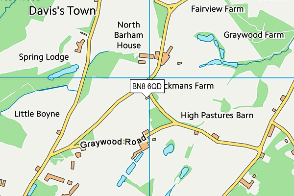 BN8 6QD map - OS VectorMap District (Ordnance Survey)