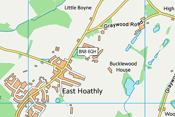 BN8 6QH map - OS VectorMap District (Ordnance Survey)