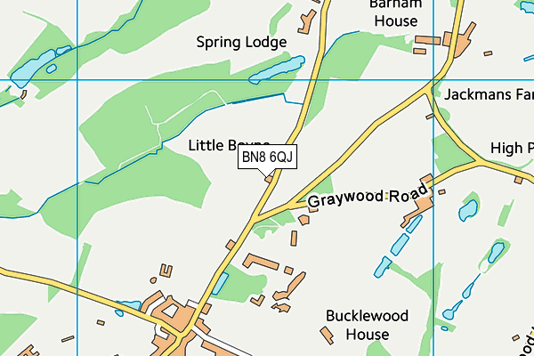 BN8 6QJ map - OS VectorMap District (Ordnance Survey) BN8 6QJ map - OS VectorMap District (Ordnance Survey)