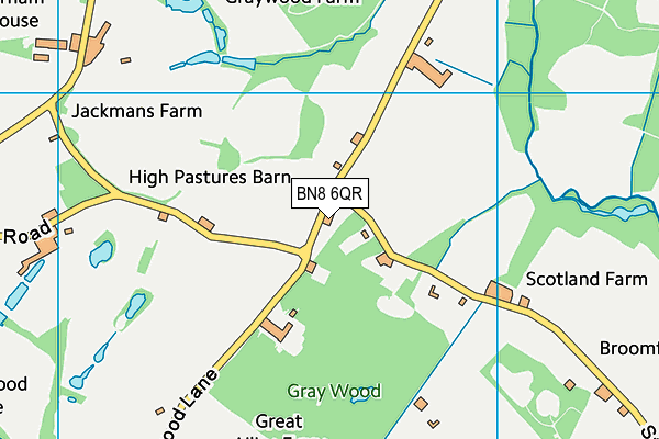 BN8 6QR map - OS VectorMap District (Ordnance Survey) BN8 6QR map - OS VectorMap District (Ordnance Survey)