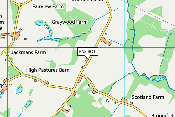 BN8 6QT map - OS VectorMap District (Ordnance Survey)