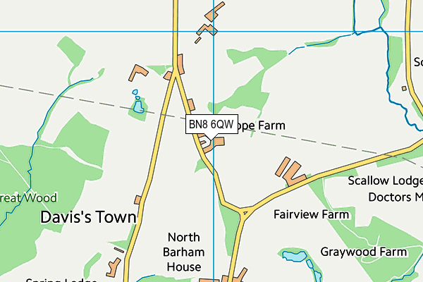 BN8 6QW map - OS VectorMap District (Ordnance Survey) BN8 6QW map - OS VectorMap District (Ordnance Survey)