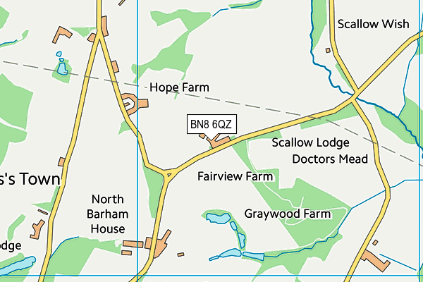 BN8 6QZ map - OS VectorMap District (Ordnance Survey) BN8 6QZ map - OS VectorMap District (Ordnance Survey)
