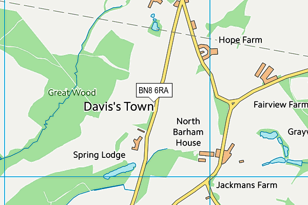 BN8 6RA map - OS VectorMap District (Ordnance Survey) BN8 6RA map - OS VectorMap District (Ordnance Survey)