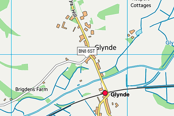 BN8 6ST map - OS VectorMap District (Ordnance Survey)