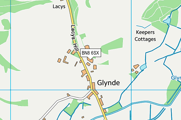 BN8 6SX map - OS VectorMap District (Ordnance Survey)