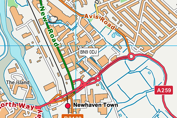 BN9 0DJ map - OS VectorMap District (Ordnance Survey) BN9 0DJ map - OS VectorMap District (Ordnance Survey)
