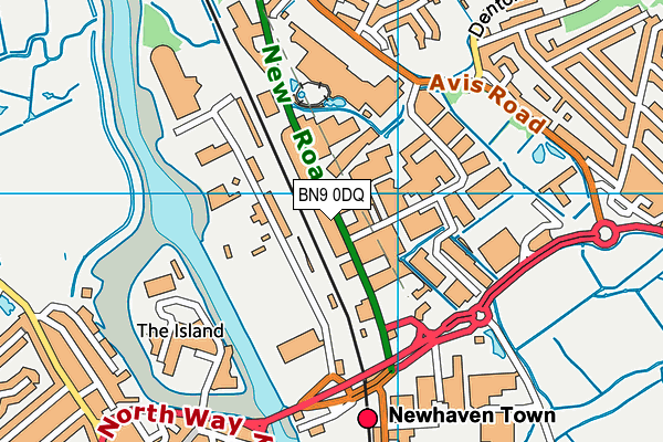 BN9 0DQ map - OS VectorMap District (Ordnance Survey) BN9 0DQ map - OS VectorMap District (Ordnance Survey)