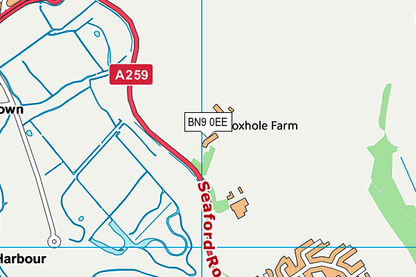BN9 0EE map - OS VectorMap District (Ordnance Survey) BN9 0EE map - OS VectorMap District (Ordnance Survey)