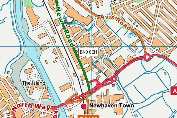 BN9 0EH map - OS VectorMap District (Ordnance Survey) BN9 0EH map - OS VectorMap District (Ordnance Survey)