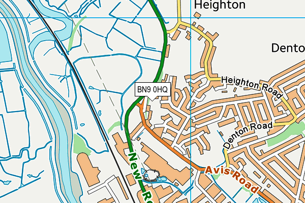 BN9 0HQ map - OS VectorMap District (Ordnance Survey)